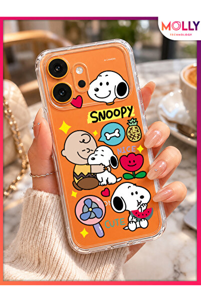Molly HONOR 600 İçin Şeffaf Cuddle Time Desenli Silikon Kılıf