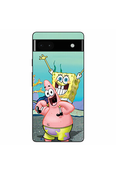 OEM Husa compatibila cu Google Pixel 6A Silicon Gel Tpu Model Spongebob