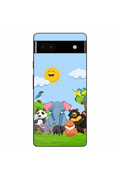 OEM Husa compatibila cu Google Pixel 6A Silicon Gel Tpu Model Prietenii Junglei