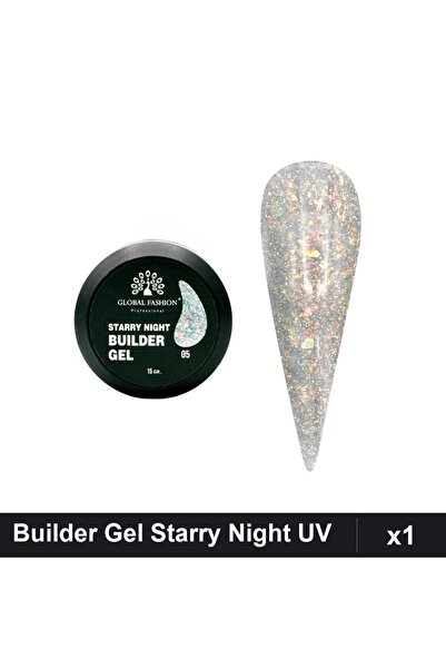 global fashion Builder Gel Starry Night Nr.05 15g, Constructie Unghii Gel UV/...