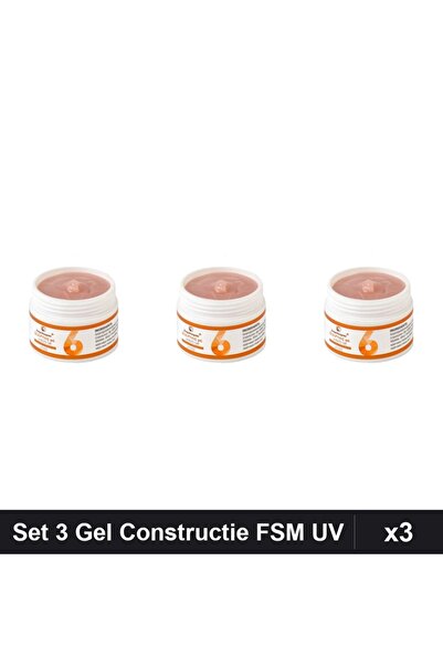 FSM Set 3 Geluri Constructie UV LED 15g, Builder Gel Manichiura Profesionala