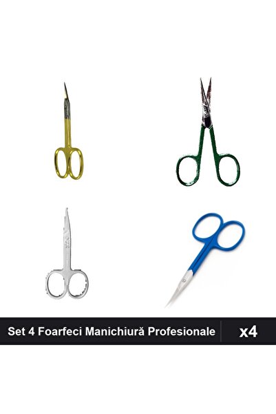 One Group Set 4 Foarfeci Profesionale Manichiura, Cuticule și Unghii, One Gro...
