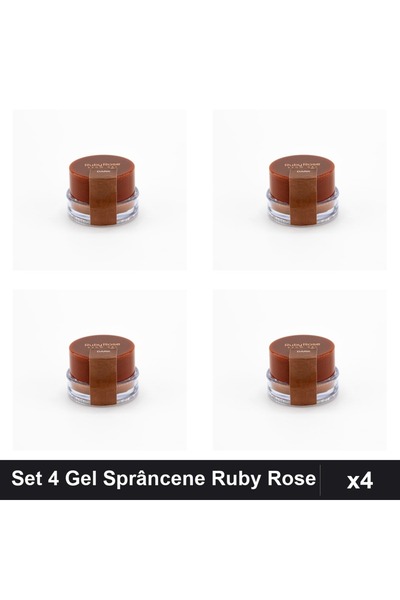 Ruby Rose Set 4 Geluri Sprâncene Dark, Fixare Durabilă, Manichiură Sprâncene