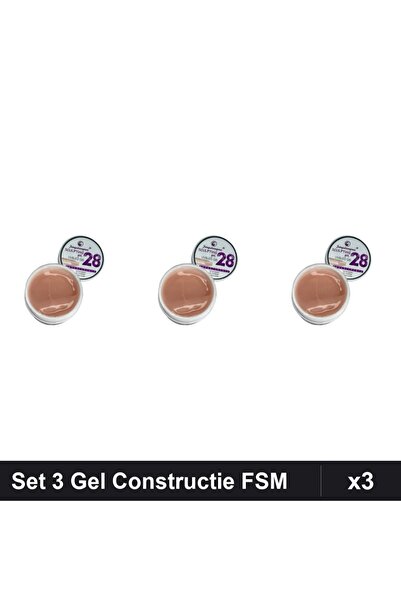 FSM Set 3 Gel de Constructie UV LED 15g, Builder Gel Profesional Manichiura