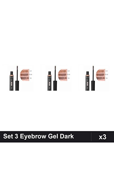 Ruby Rose Set 3 Eyebrow Gel Mascara Dark Ruby Rose, Sprâncene Definite, Fixar...
