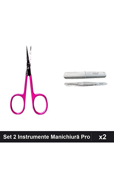 One Group Set 2 Instrumente Manichiură Profesională - Forfecuță Cuticule și P...