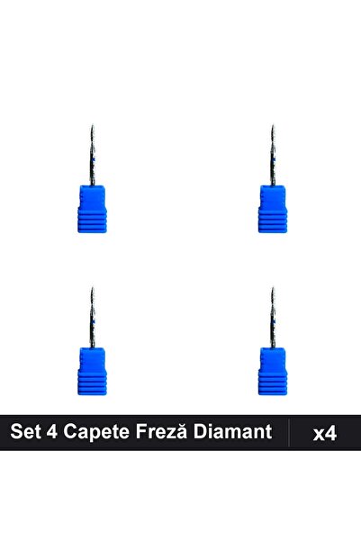 NAİLS Set 4 Capete Freză Diamant Unghii, Manichiură Profesională, Bits Freze