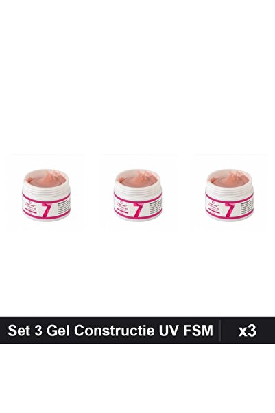 FSM Set 3 Gel de Constructie UV LED 15g, Builder Gel 07, Manichiura Profesionala