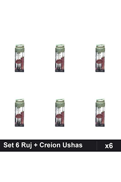 TLM Set of 6 Lipstick + Pencil Ushas no. 15, Lip Gloss, Professional Makeup, ...
