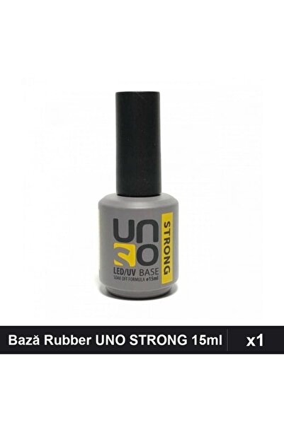 Uno Bază Rubber Color STRONG 15ml, Bază Gel UV/LED Profesională, 1 Bucată