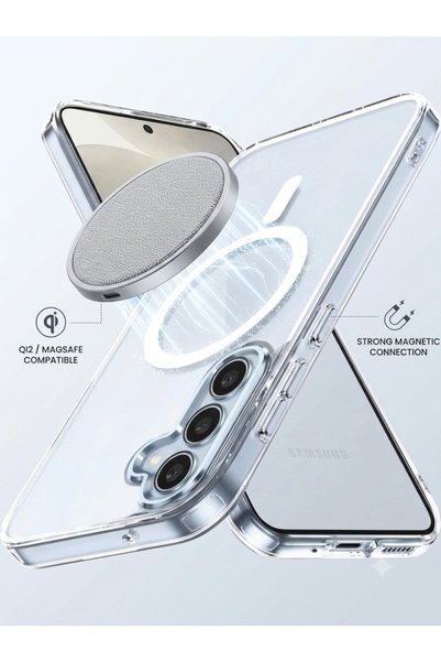 Tech&bello accessories Samsung A37 Compatible Transparent Case Magsafe Ultra Thin Protective Cover with Camera Protrusion