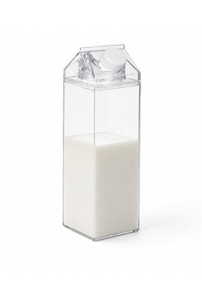 OEM Sticlă transparentă pentru lapte și băuturi, 500 ml, cu capac și dop, din...