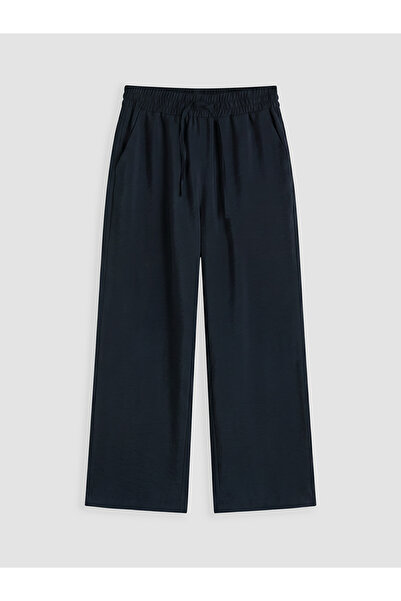 LC Waikiki Nevavm Women's Modal Blend Pants with Elastic Waist and Contrast D...