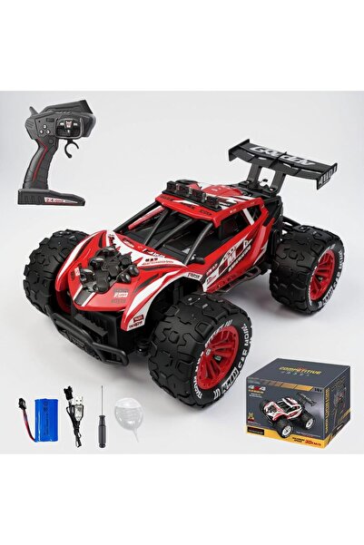 Leno 1:18 Four-Wheel Drive High-Speed RC Car – 2.4GHz Big Foot Spray Off-Road...
