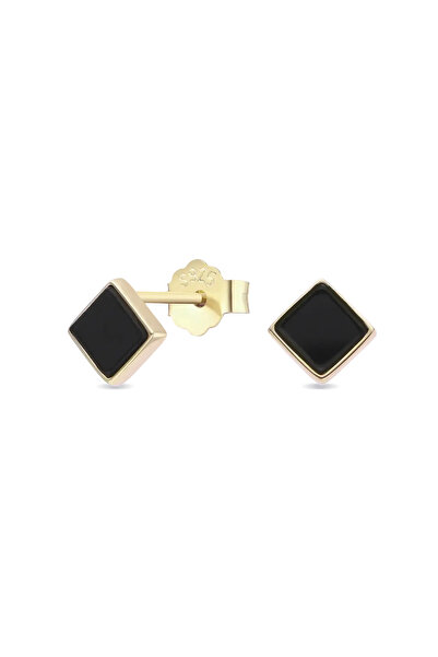 Lisa&Co. Cercei Argint Black Square L