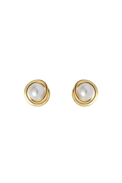 Lisa&Co. Cercei Argint Pearl Rose Argint placat cu aur galben / Shellpearls /...