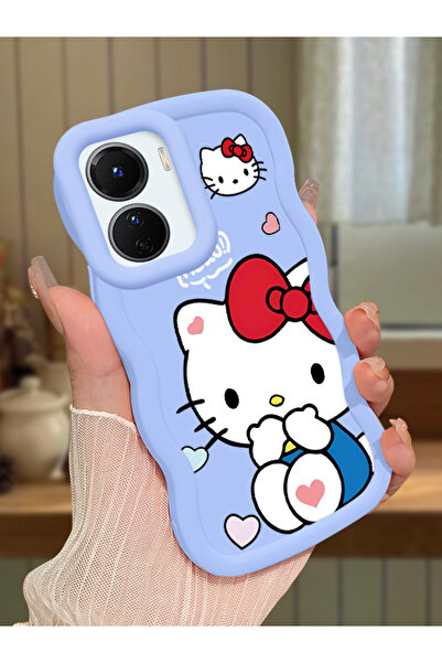 SLIMFELT Vivo Y16 Uyumlu Yüksek Kalite Sevimli Anime Kılıf, Sade ve Şık
