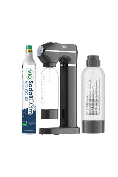 VİO Set aparat de făcut sifon, SodaMaker, 2 sticle incluse + 1 butelie CO2 de...