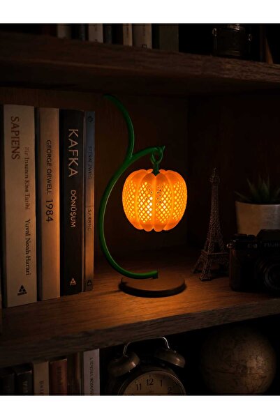 çolak3d Balkabağı Tealight Mumluk | Masa Lambası | Fener | Pilli LED Işık | 2...