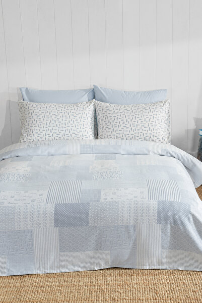 Puffy Bain Single Cotton Pique - Blue