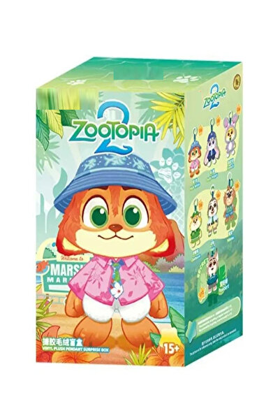 Pofika Zootopia 2.Seri Zoo-tropolis Peluş Anahtarlık Figür Kutu Oyuncak Blind...