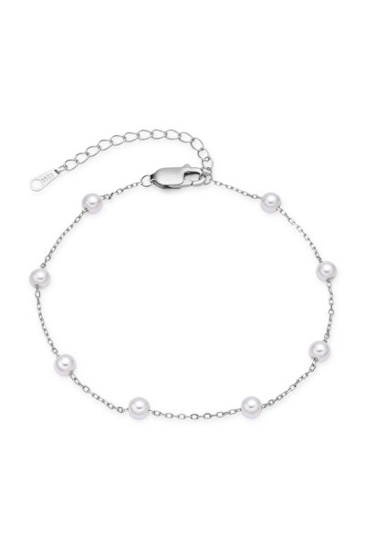 Lisa&Co. Silver Pearl Drip Ballance Bracelet Rhodium Plated Silver / Shellpearls