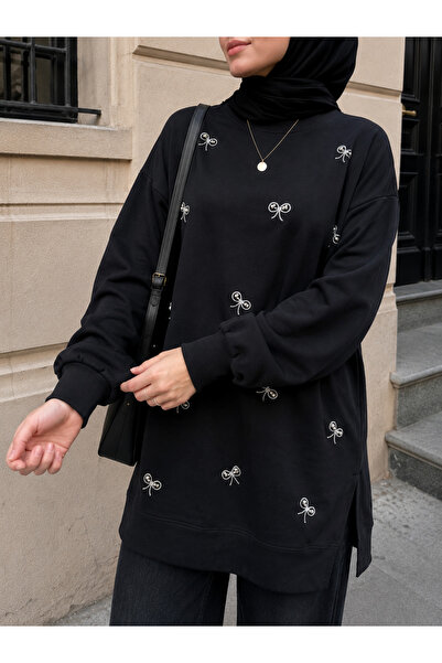 get crazy collection Kadın Fiyonklu Taşlı Premium Kalite Tesettür Tunik