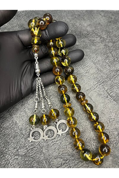 Mos Tespih Large Size Heavy Rock Natural Drop Amber Prayer Beads
