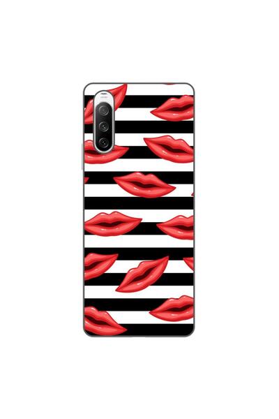 OEM Husa compatibila cu Sony Xperia 10 III Silicon Gel Tpu Model Striped Kisses