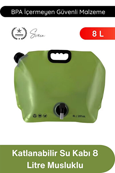 Svein #SuKabı Katlanabilir Su Kabı 8 Litre Musluklu Akordiyon Su Deposu Kamp ...