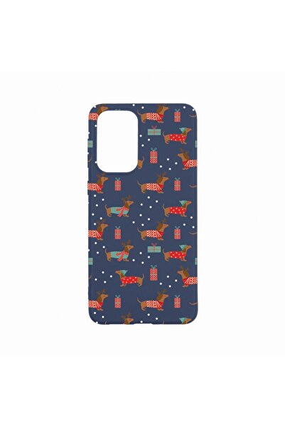 bestcase Силиконов калъф, съвместим с OPPO A77, Коледен дакел, Устойчив на из...