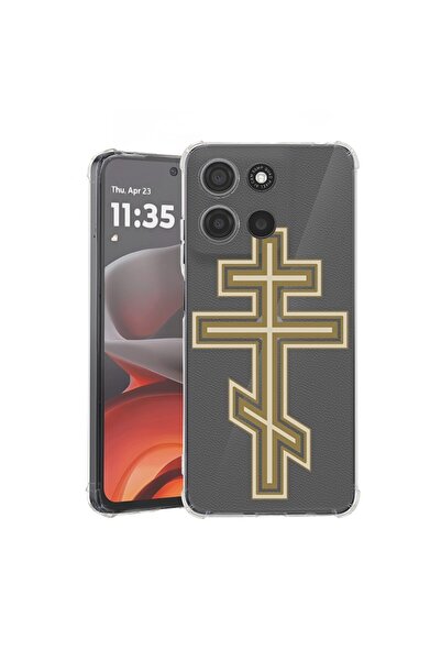 bestcase ¬Æ Husa pentru Motorola Moto G15, Anti Shock 1.5MM, Classic Cross, P...