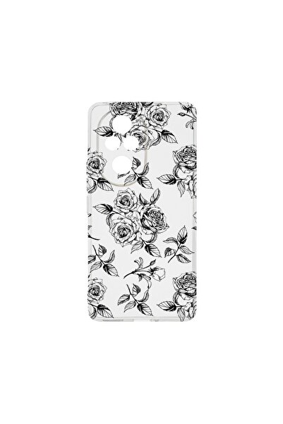 bestcase ¬Æ Husa Clear Silicon 2MM, Compatibila Cu Honor 200, Black Roses, An...