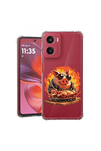 bestcase Θήκη συμβατή με Motorola Moto E15, Αντικραδασμική 1.5MM, Pig's Life,...