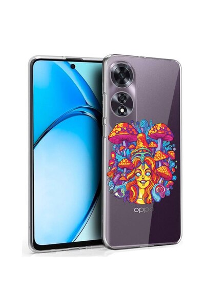 bestcase Husă pentru OPPO A60 4G, Silicon transparent 2MM, Ciuperci în culori...
