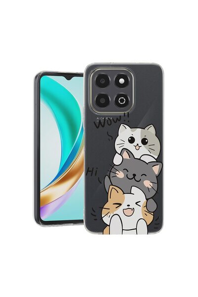 bestcase ¬Æ Husa Clear Slim Silicon Compatibila cu Honor X6c, Cat Wow, 311958...