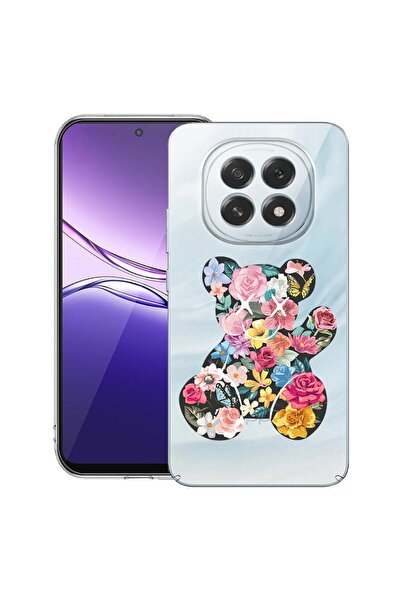 bestcase ¬Æ Husa pentru OPPO F29 cu Design Teddy Bear Color Flower, Clear Sli...