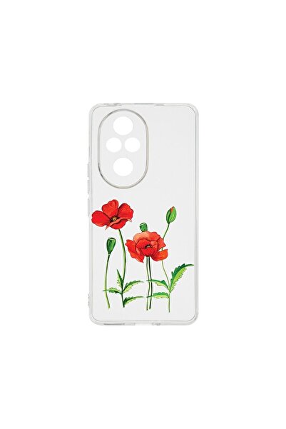 bestcase ¬Æ Husa Clear Silicon 2MM, Compatibila Cu Honor 200, Red Poppy, Anti...