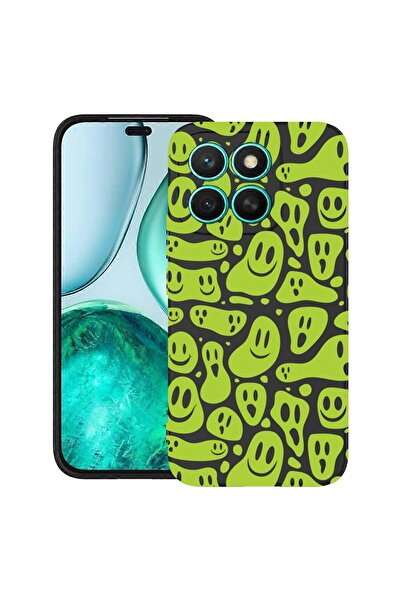 bestcase Θήκη για Honor X7d / 400 Smart με σχέδιο Green Acid Smiley, TPU Ματ ...