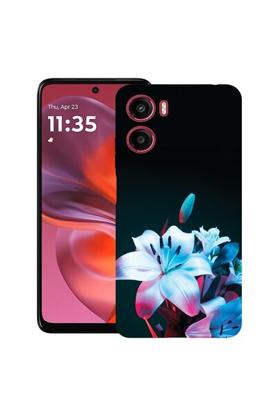 bestcase ¬Æ Husa pentru Motorola Moto G05, Orchid Flower, Slim Silicon 0.8MM,...