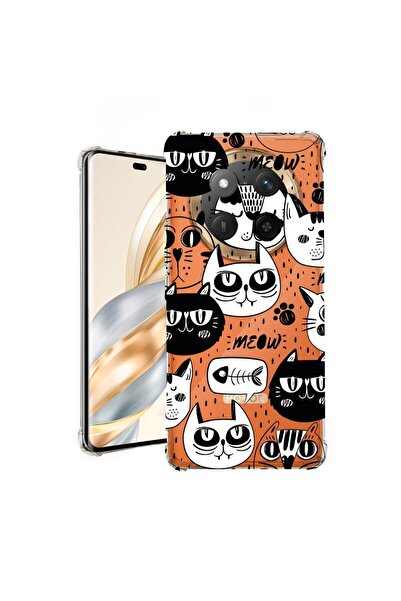 bestcase ¬Æ Husa pentru Honor Magic7 Lite, Anti Shock 1.5MM, Cool Cats, Prote...