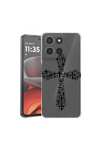 bestcase ¬Æ Husa pentru Motorola Moto G15, Anti Shock 1.5MM, Cross in cross, ...