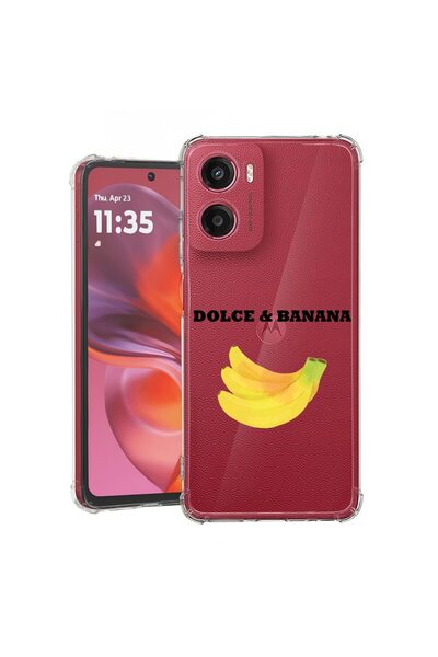 bestcase ¬Æ Husa pentru Motorola Moto G05, Anti Shock 1.5MM, Dolce & Banana, ...