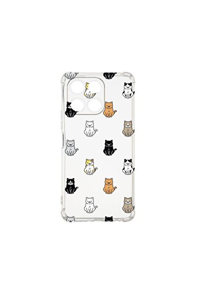 bestcase Αντικραδασμική Θήκη 1.5MM, Συμβατή με Honor X6a, Σχέδιο Γάτας, Αντοχ...