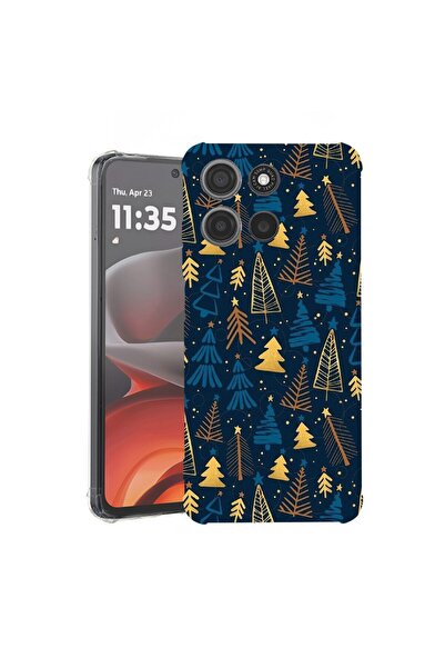 bestcase ¬Æ Husa pentru Motorola Moto G75, Anti Shock 1.5MM, Xmas Pattern, Pr...