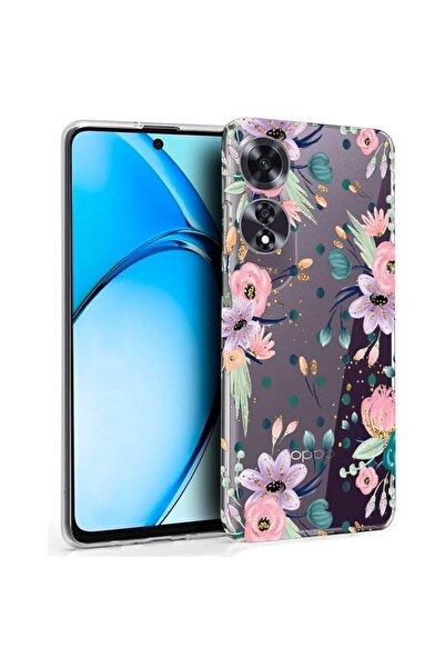 bestcase Husă pentru OPPO A60 4G, Silicon transparent 2MM, Colecția Flori, An...