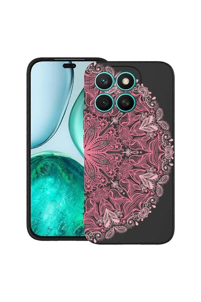bestcase Θήκη για Honor X7c / 200 Smart με ροζ σχέδιο δαντέλας, TPU Ματ Εξαιρ...