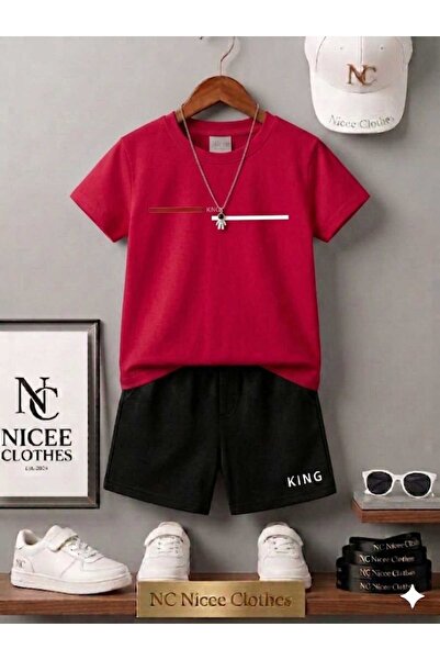 NC Nicee Clothes Tricou și pantaloni scurți de vară pentru copii, unisex (Dun...