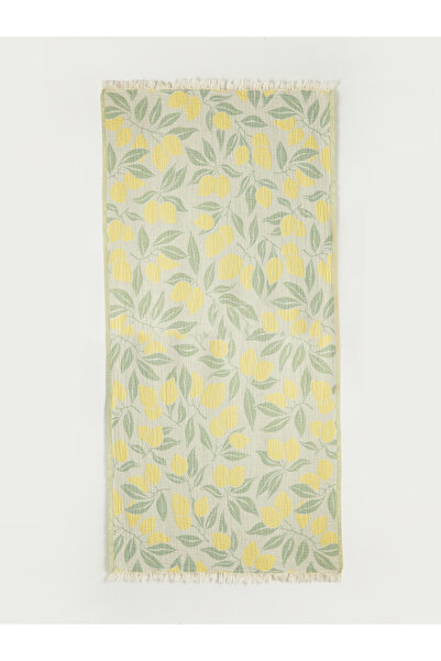 LC Waikiki Prosop de plajă pentru femei cu imprimeu cu lămâi 70x140 cm
