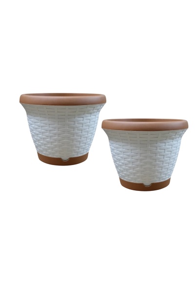 TR Two Round Basins Patterned 41 cm Turkish